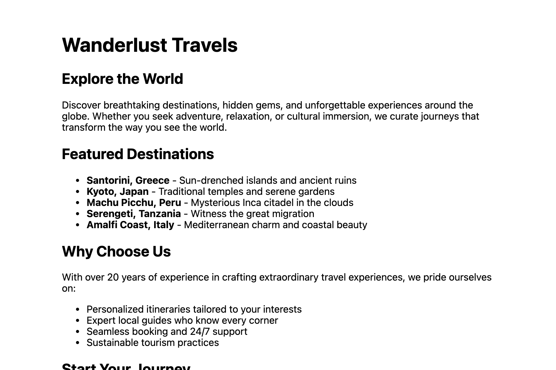 Unstyled with Sans Font